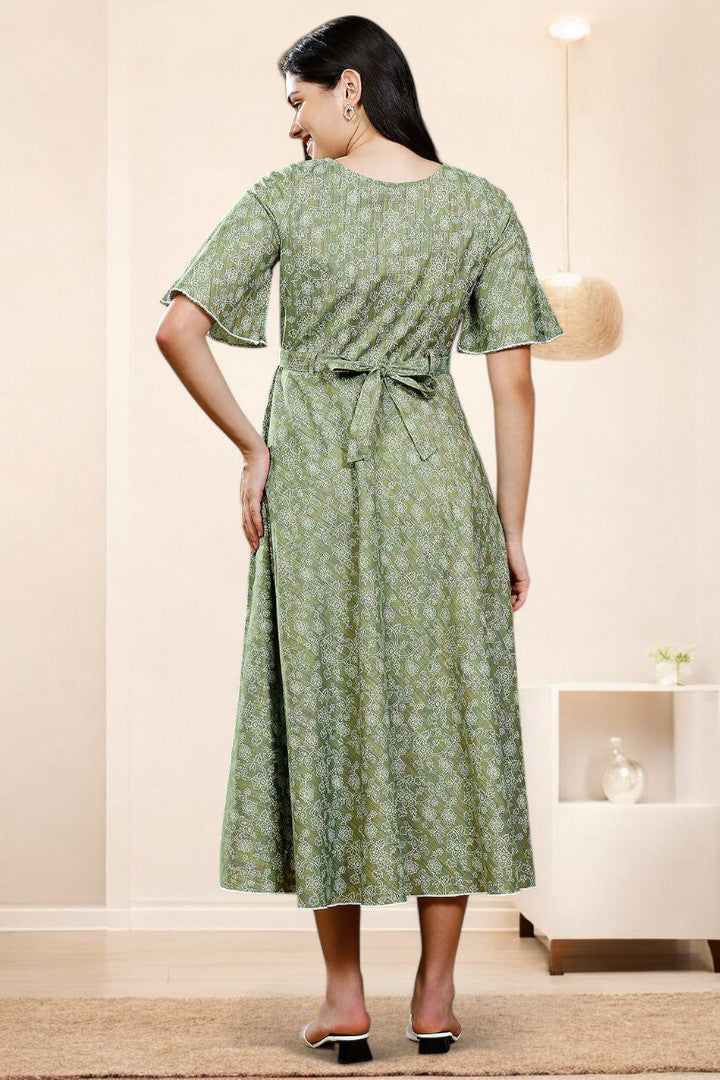 PolyCotton Printed Maternity Kurta – Designed for Pregnancy & Nursing