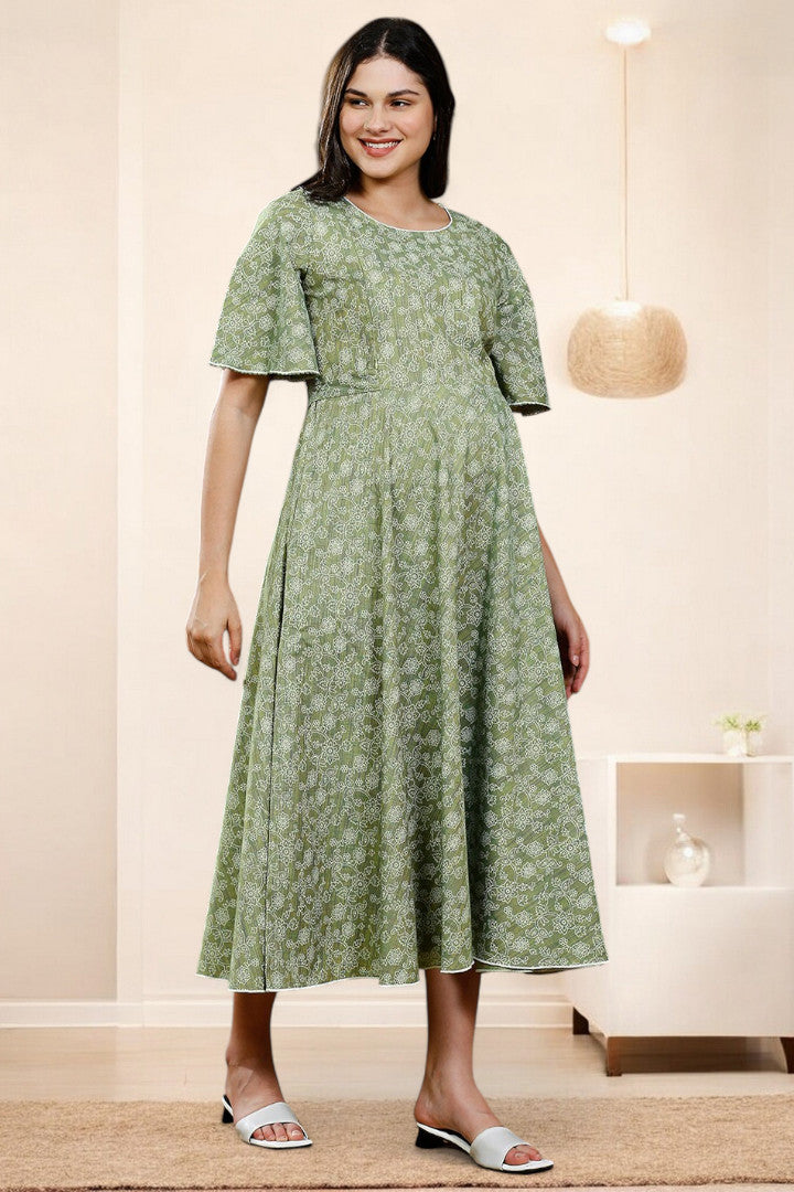 PolyCotton Printed Maternity Kurta – Designed for Pregnancy & Nursing