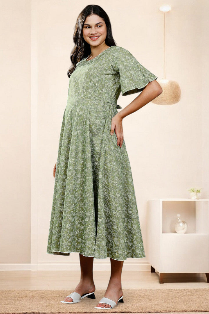 PolyCotton Printed Maternity Kurta – Designed for Pregnancy & Nursing