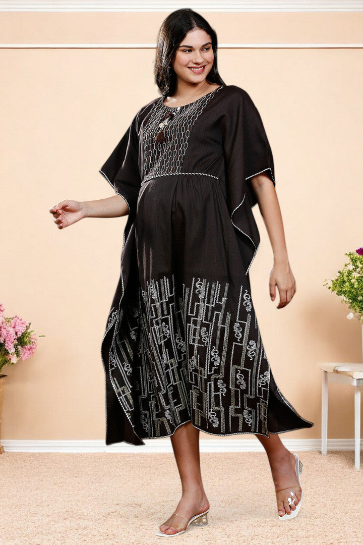 Rayon Printed Maternity Kaftan – Designed for Pregnancy & Nursing