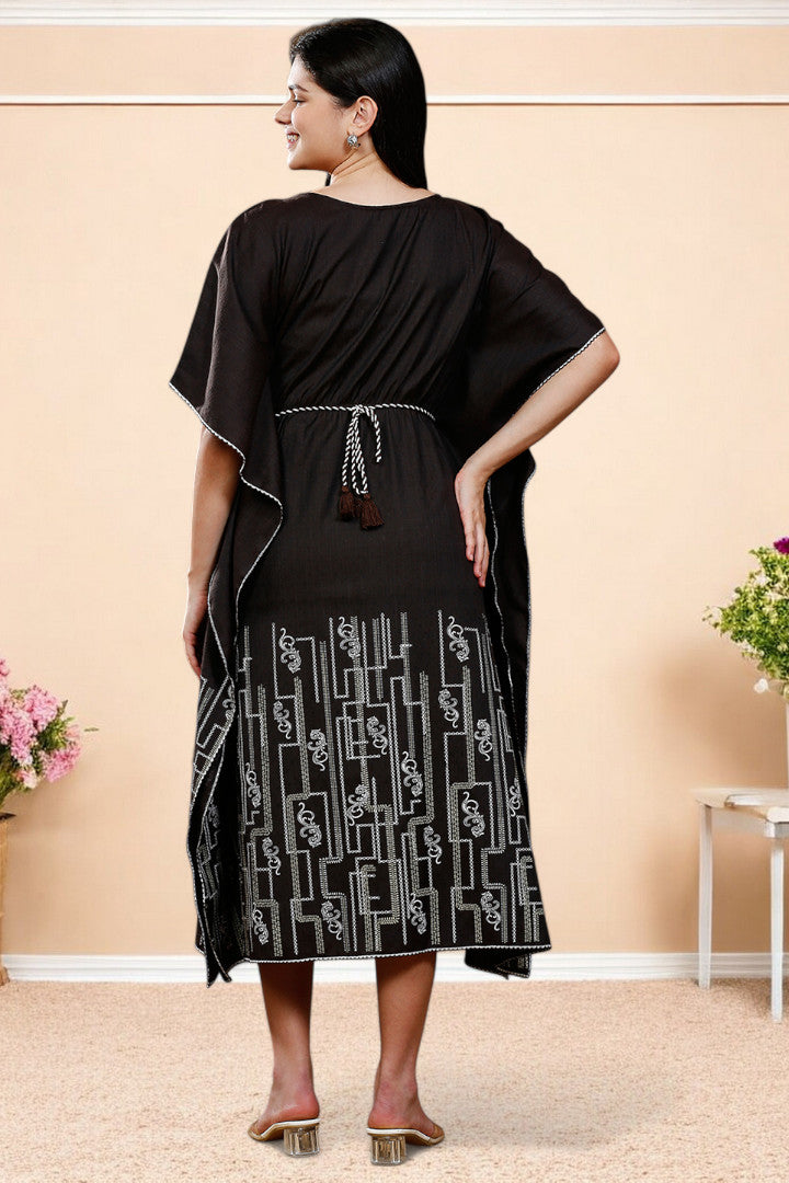 Rayon Printed Maternity Kaftan – Designed for Pregnancy & Nursing