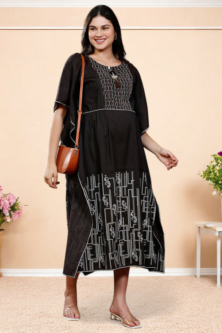 Rayon Printed Maternity Kaftan – Designed for Pregnancy & Nursing