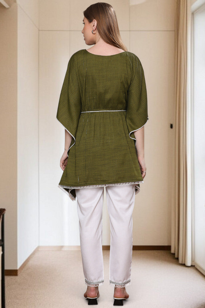 Embroidered Maternity Kaftan Pant – Designed for Pregnancy & Nursing