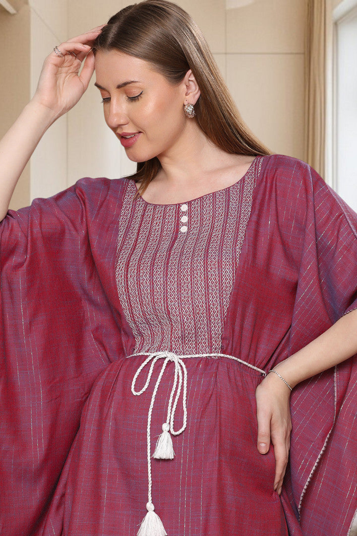 Embroidered Maternity Kaftan Pant – Designed for Pregnancy & Nursing