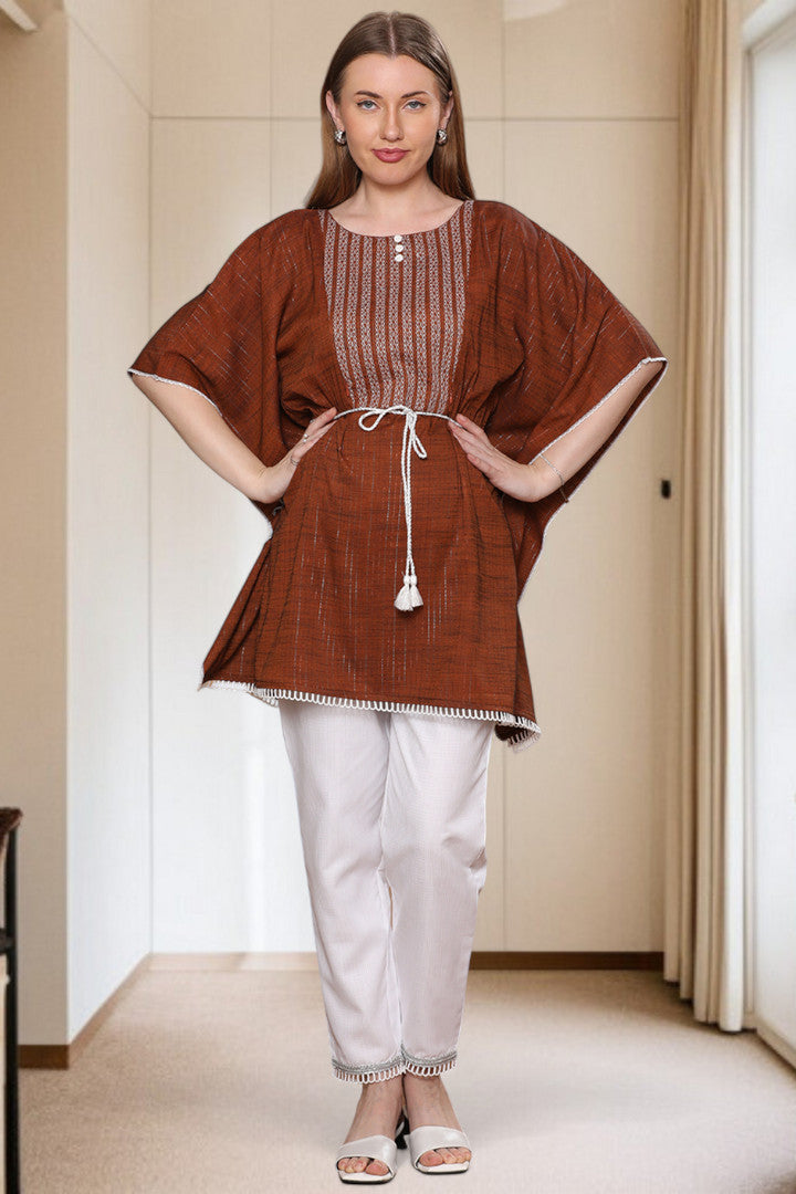 Embroidered Maternity Kaftan Pant – Designed for Pregnancy & Nursing