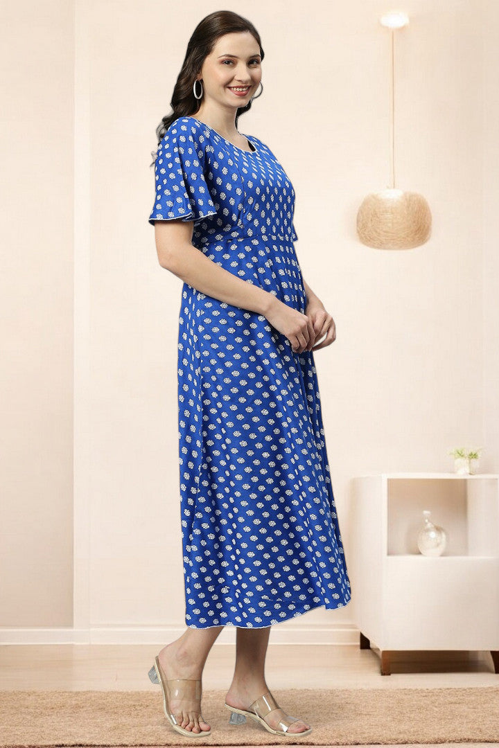 Rayon Printed Maternity Kurta – Designed for Pregnancy & Nursing