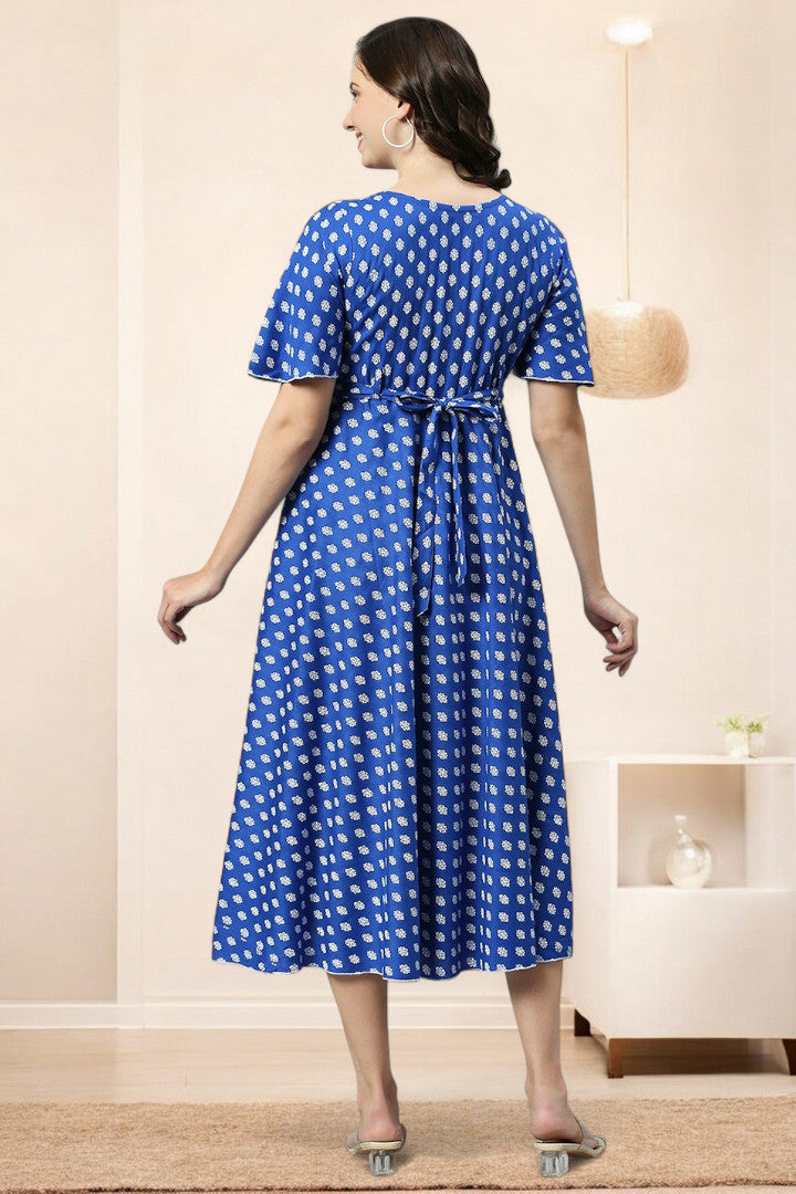 Rayon Printed Maternity Kurta – Designed for Pregnancy & Nursing