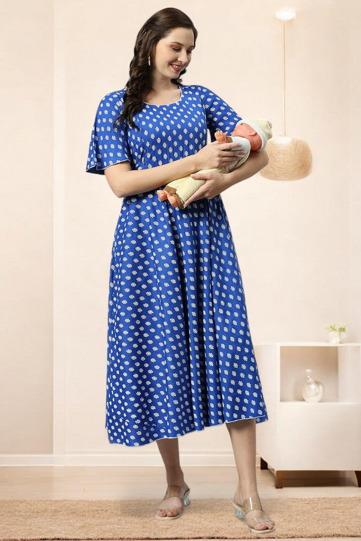 Rayon Printed Maternity Kurta – Designed for Pregnancy & Nursing
