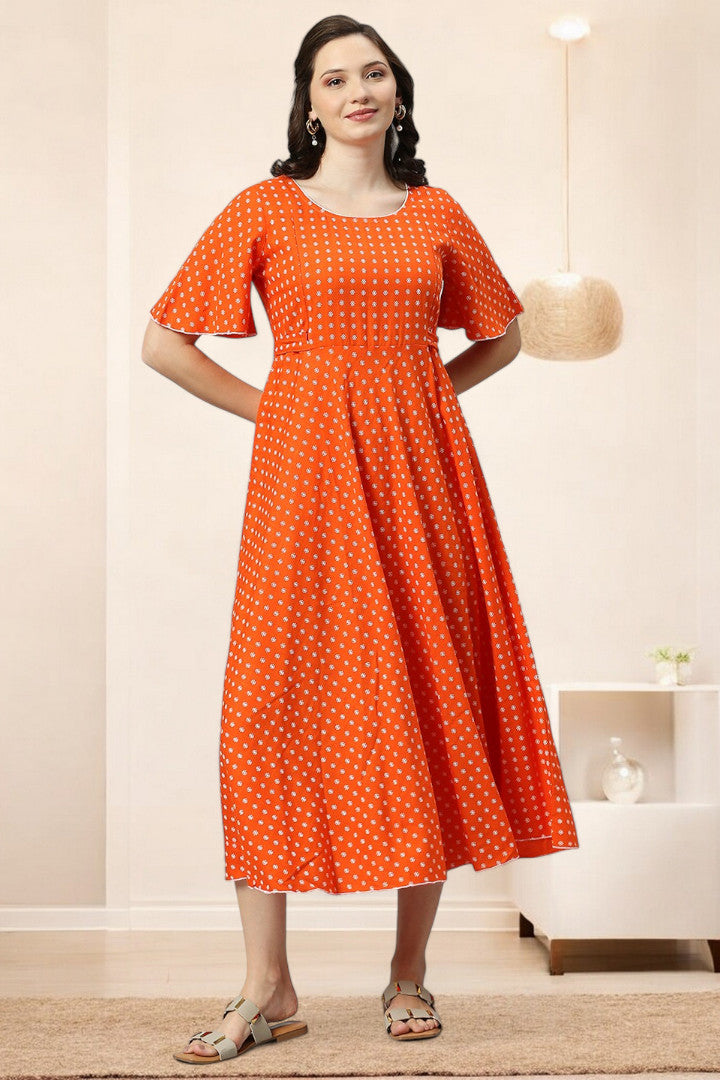 Rayon Printed Maternity Kurta – Designed for Pregnancy & Nursing