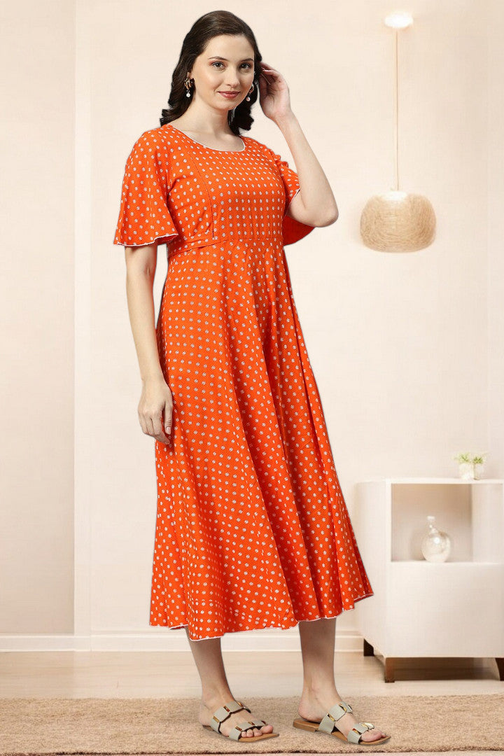 Rayon Printed Maternity Kurta – Designed for Pregnancy & Nursing