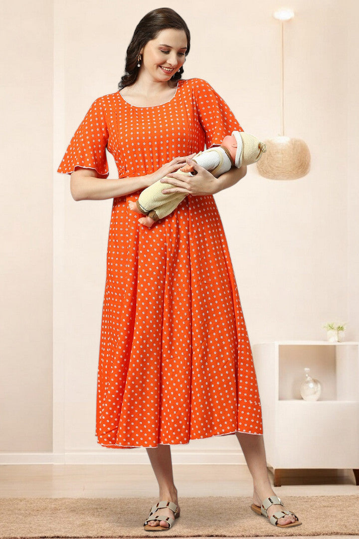 Rayon Printed Maternity Kurta – Designed for Pregnancy & Nursing