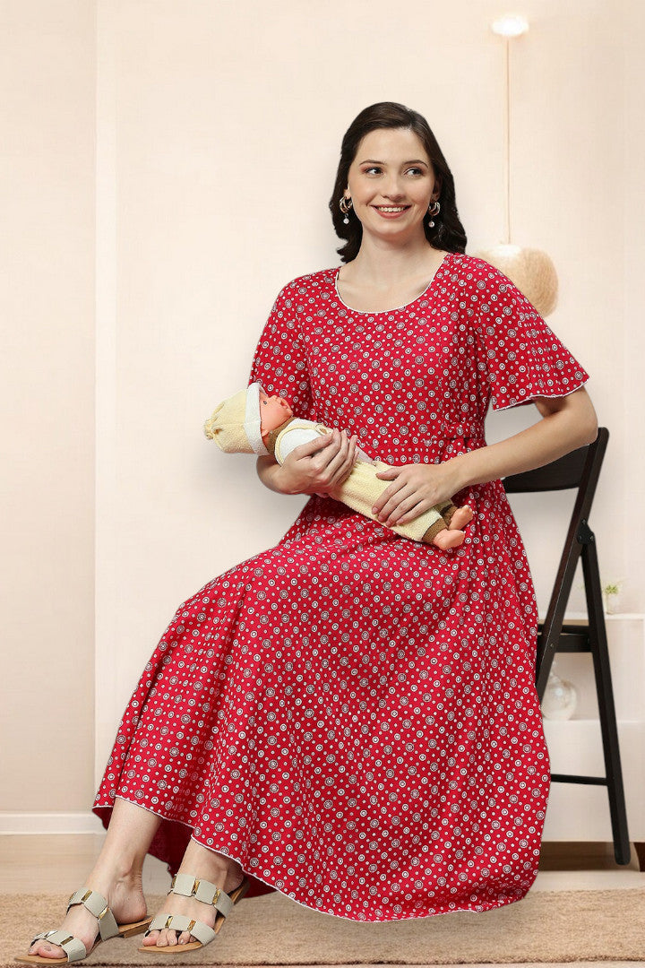 Rayon Printed Maternity Kurta – Designed for Pregnancy & Nursing