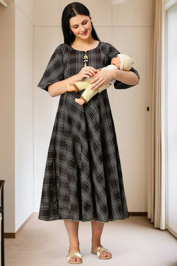 Cotton Printed Maternity Kurta – Designed for Pregnancy & Nursing