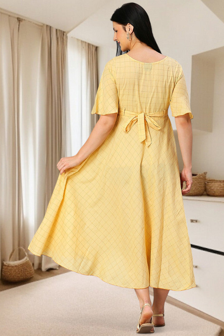 Cotton Printed Maternity Kurta – Designed for Pregnancy & Nursing