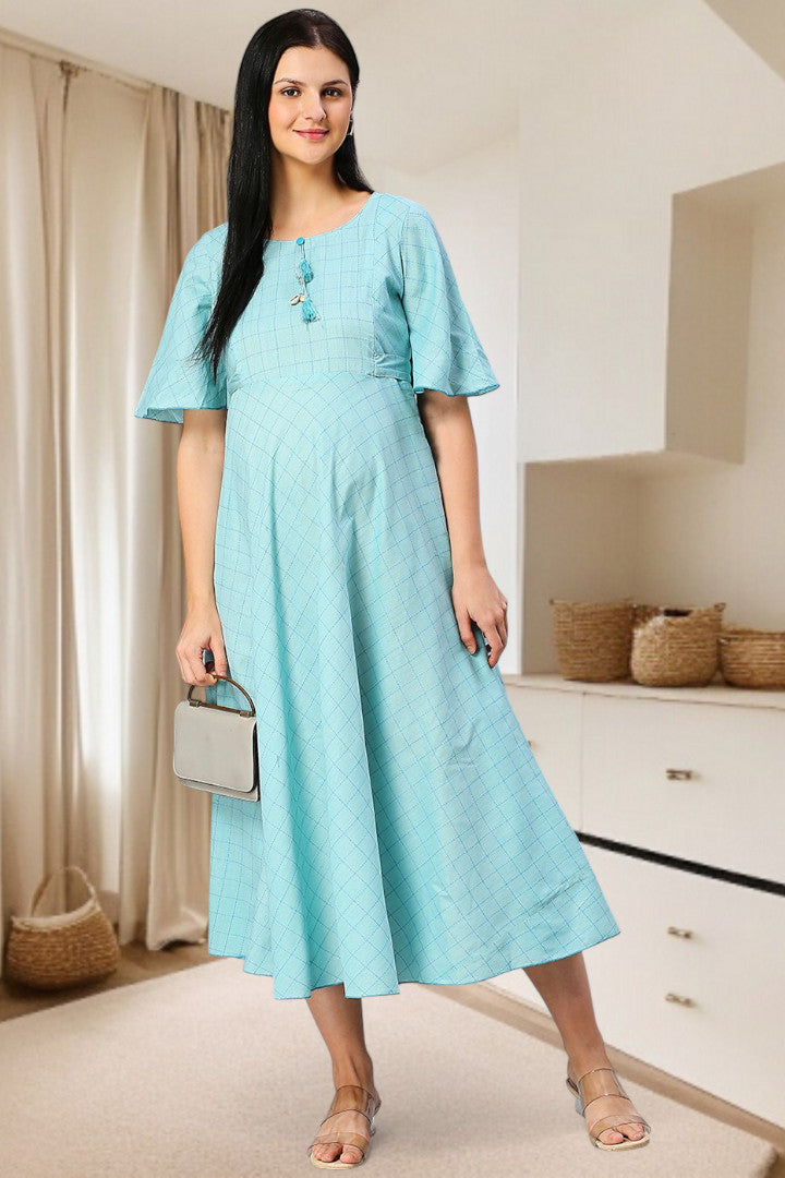 Cotton Printed Maternity Kurta – Designed for Pregnancy & Nursing