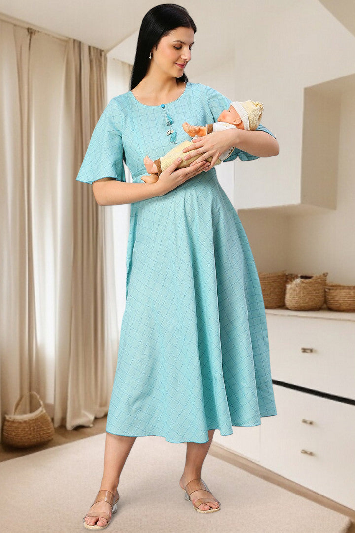 Cotton Printed Maternity Kurta – Designed for Pregnancy & Nursing