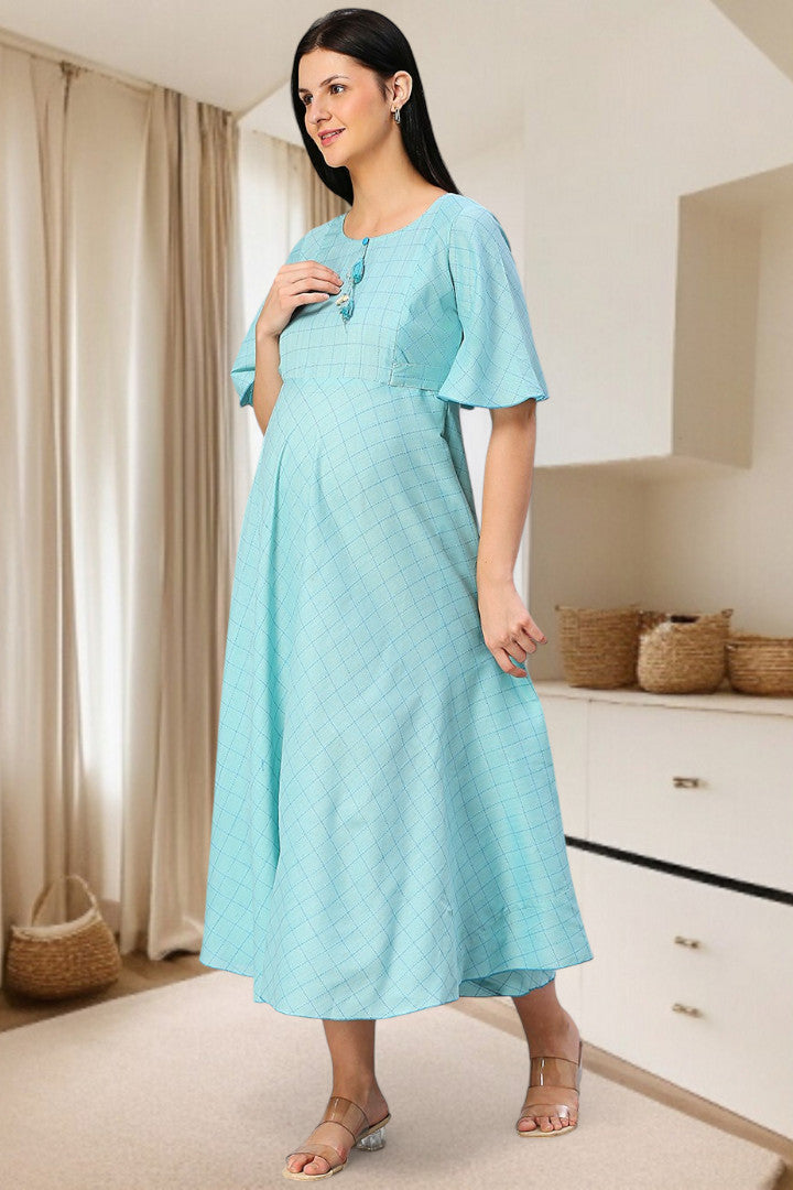 Cotton Printed Maternity Kurta – Designed for Pregnancy & Nursing