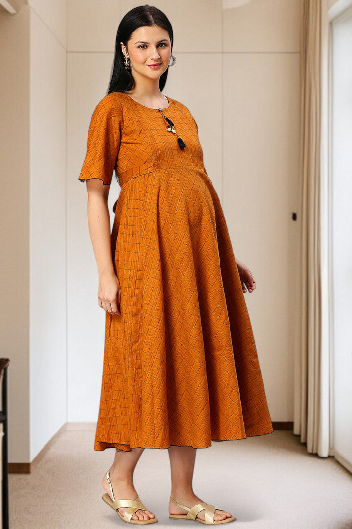 Cotton Printed Maternity Kurta – Designed for Pregnancy & Nursing