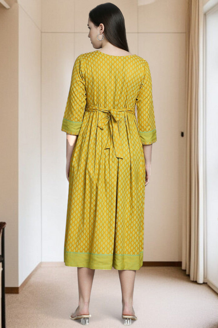 Rayon Printed Maternity Kurta – Designed for Pregnancy & Nursing
