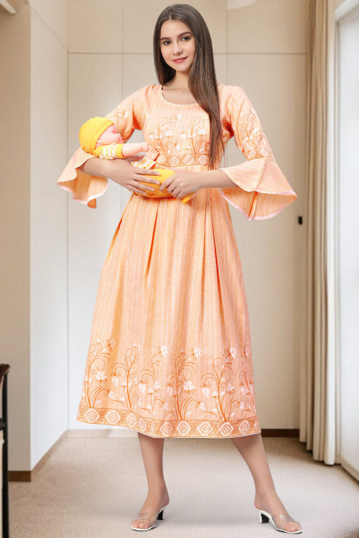 PolyCotton Printed Maternity Kurta – Designed for Pregnancy & Nursing