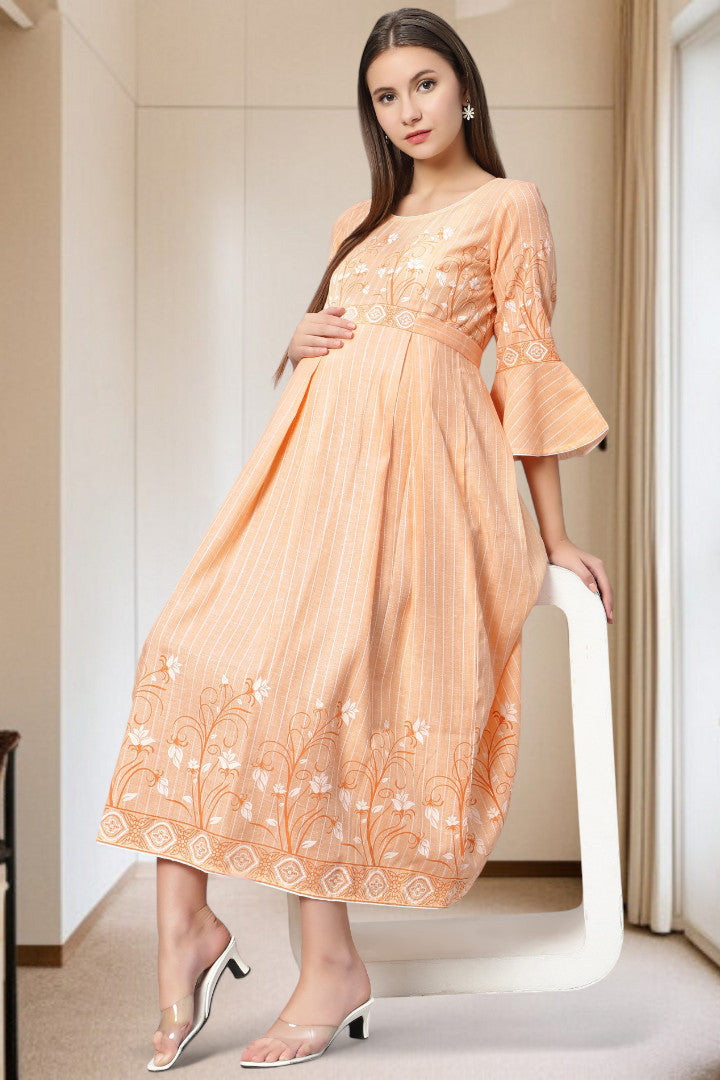 PolyCotton Printed Maternity Kurta – Designed for Pregnancy & Nursing
