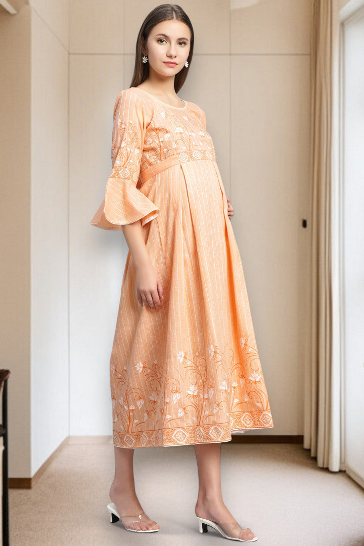 PolyCotton Printed Maternity Kurta – Designed for Pregnancy & Nursing