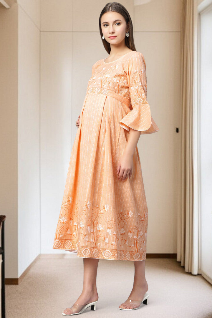 PolyCotton Printed Maternity Kurta – Designed for Pregnancy & Nursing