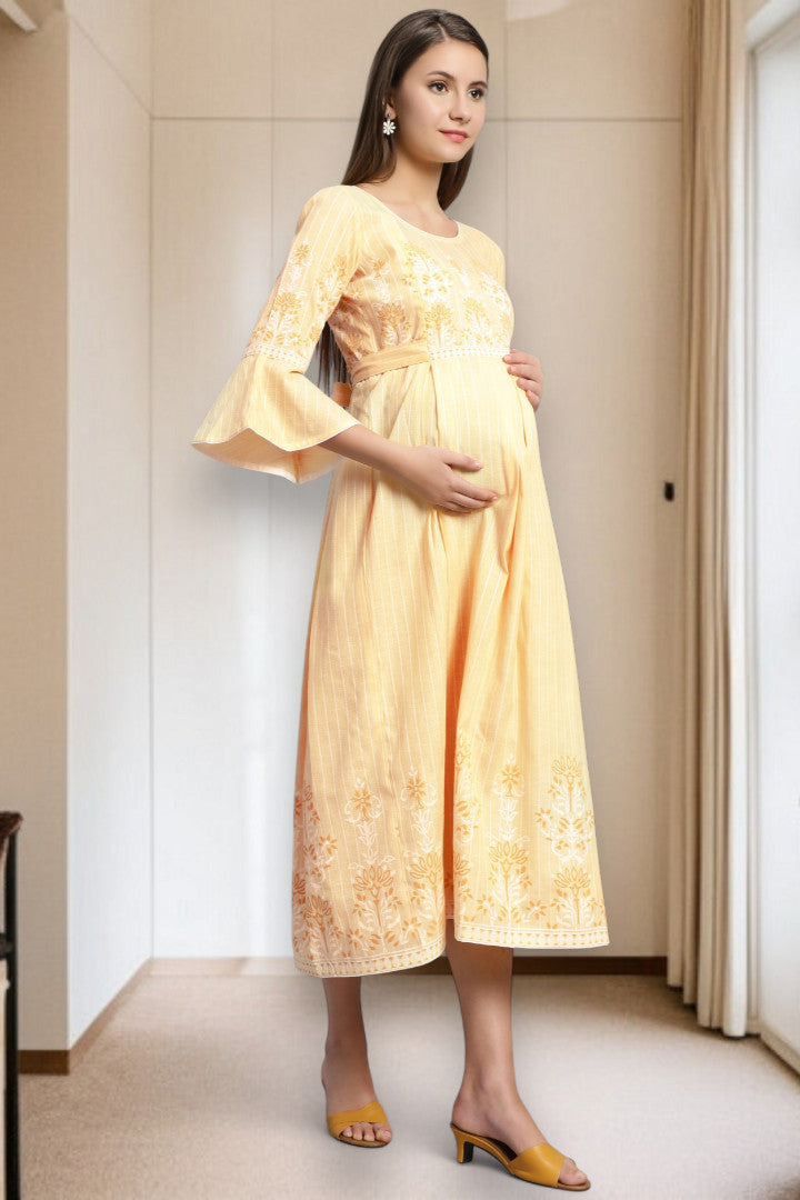 PolyCotton Printed Maternity Kurta – Designed for Pregnancy & Nursing
