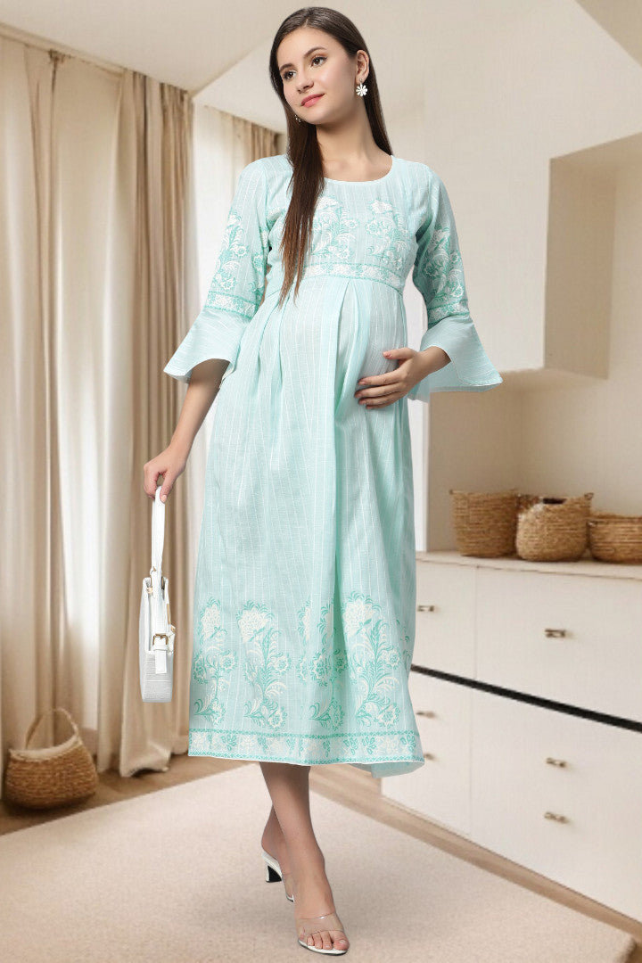 PolyCotton Printed Maternity Kurta – Designed for Pregnancy & Nursing