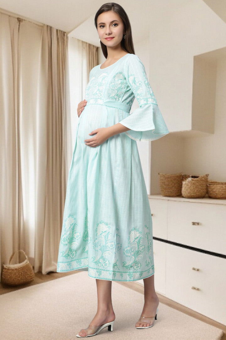 PolyCotton Printed Maternity Kurta – Designed for Pregnancy & Nursing