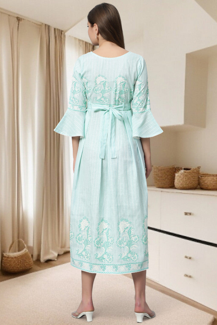 PolyCotton Printed Maternity Kurta – Designed for Pregnancy & Nursing