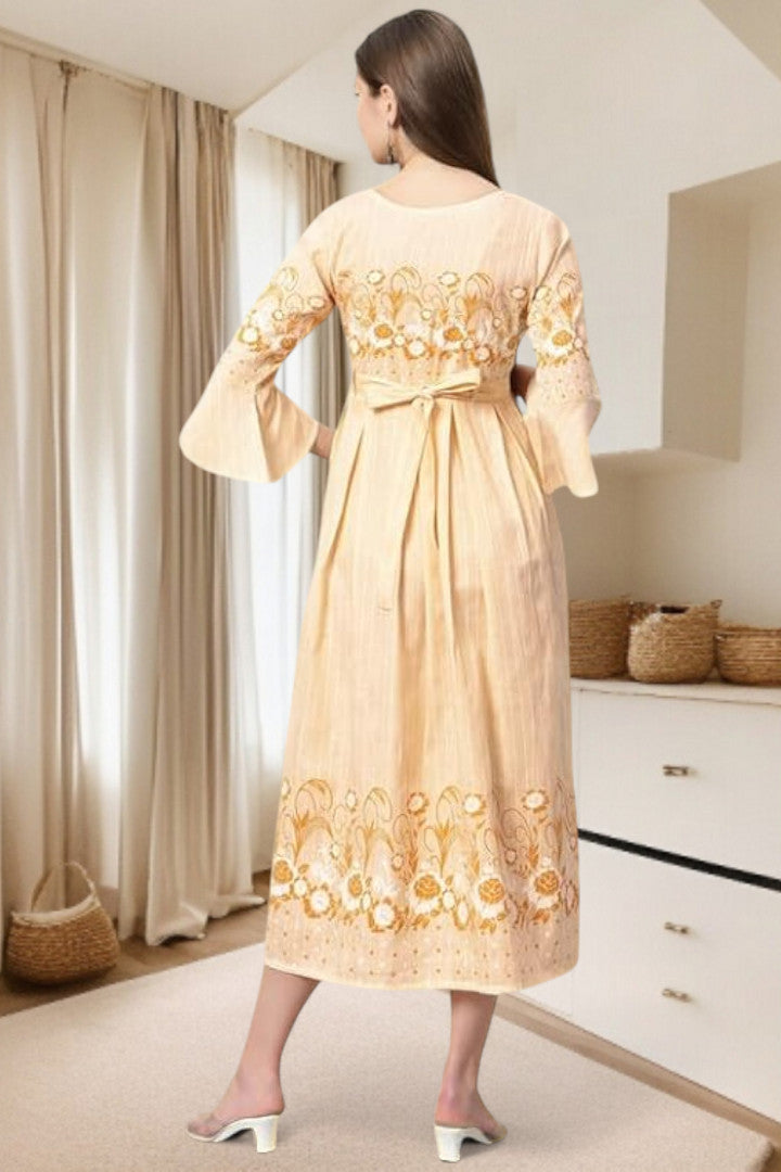 PolyCotton Printed Maternity Kurta – Designed for Pregnancy & Nursing