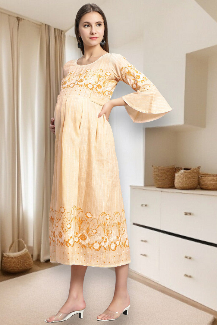 PolyCotton Printed Maternity Kurta – Designed for Pregnancy & Nursing