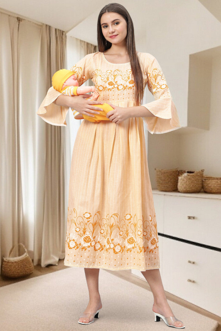 PolyCotton Printed Maternity Kurta – Designed for Pregnancy & Nursing