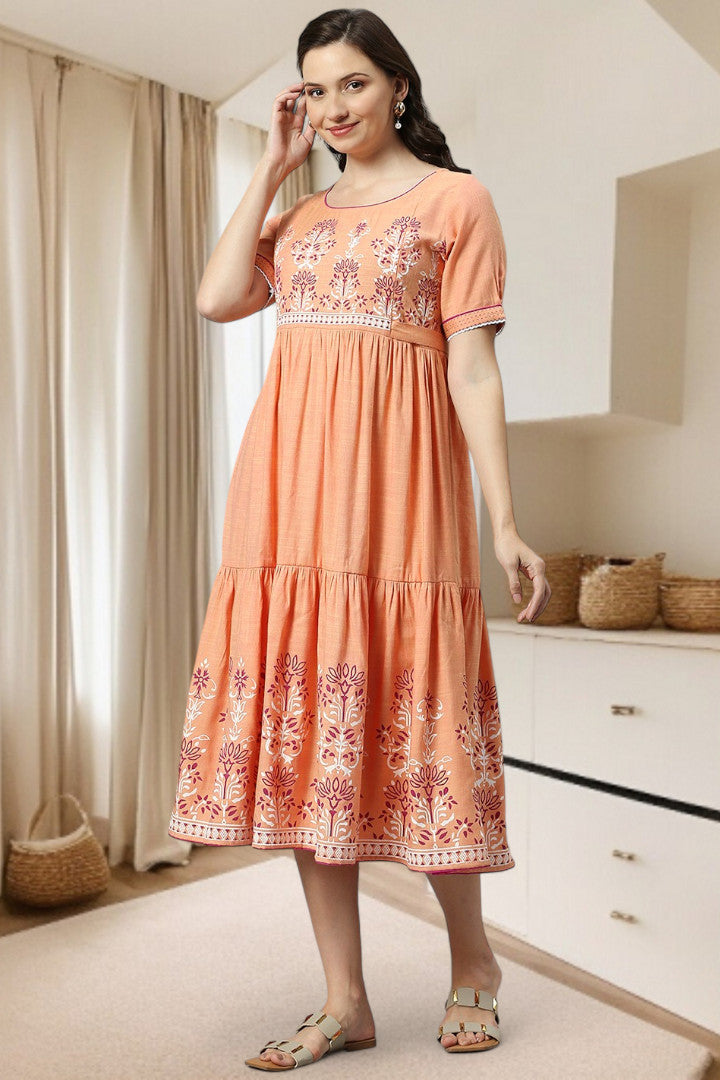 Rayon Printed Maternity Kurta – Designed for Pregnancy & Nursing