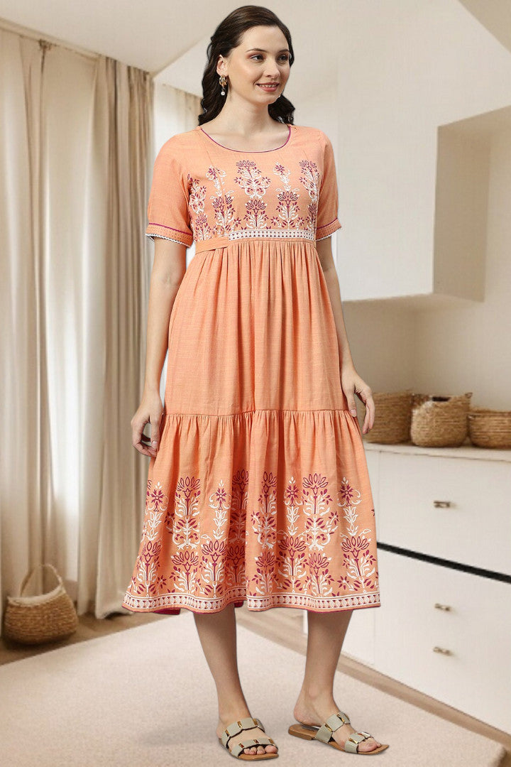 Rayon Printed Maternity Kurta – Designed for Pregnancy & Nursing