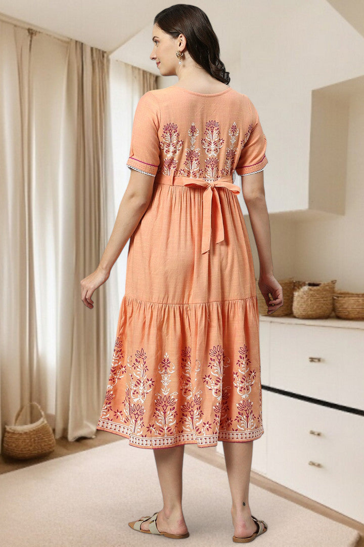 Rayon Printed Maternity Kurta – Designed for Pregnancy & Nursing
