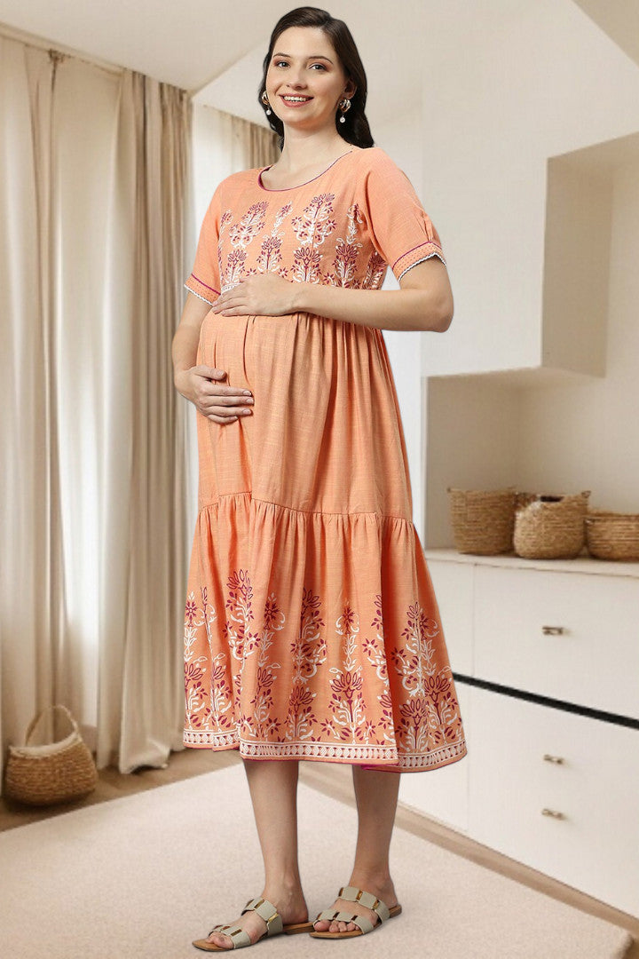 Rayon Printed Maternity Kurta – Designed for Pregnancy & Nursing