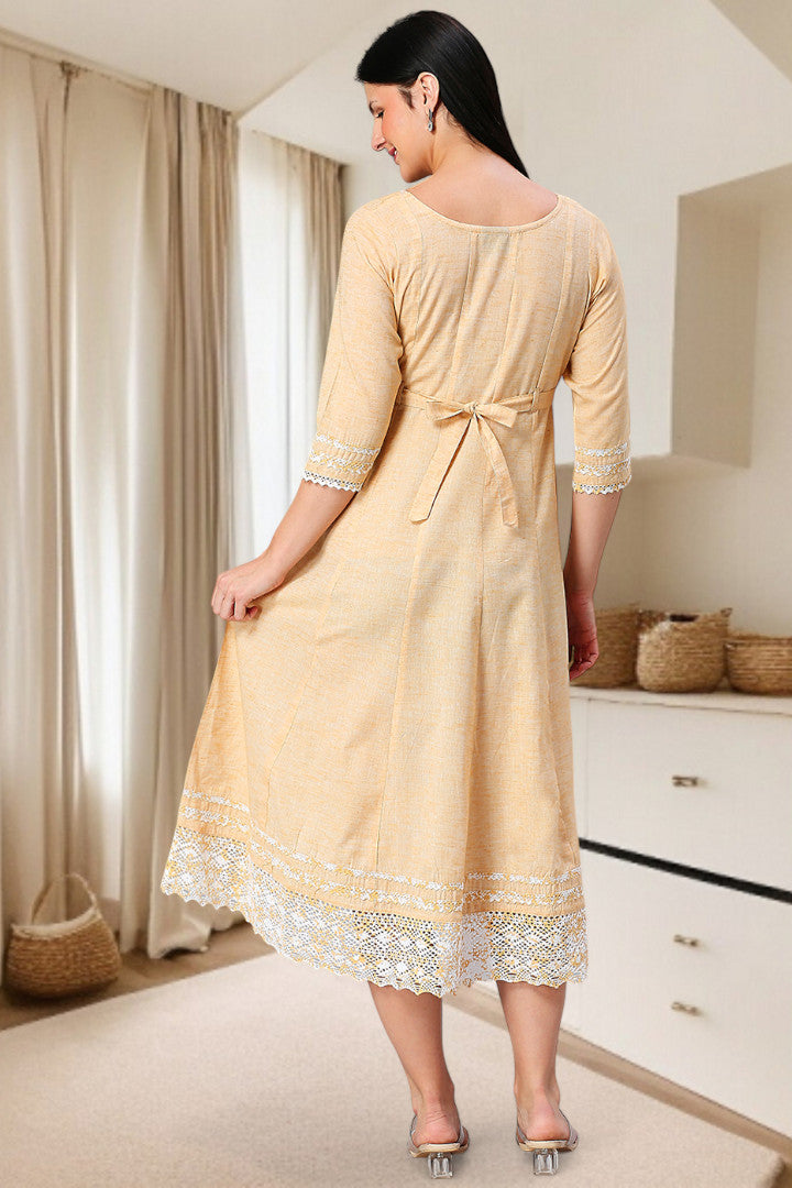 PolyCotton Anarkali Maternity Kurta – Designed for Pregnancy & Nursing