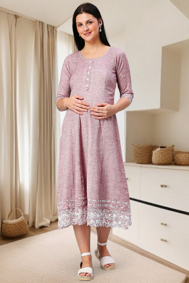PolyCotton Anarkali Maternity Kurta – Designed for Pregnancy & Nursing