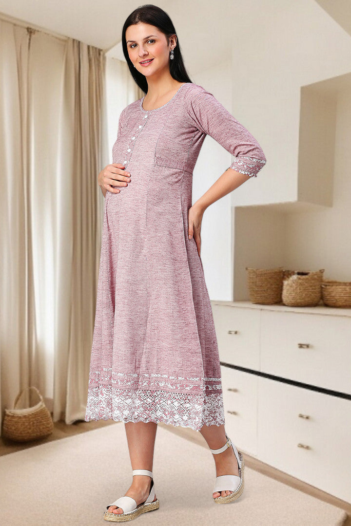 PolyCotton Anarkali Maternity Kurta – Designed for Pregnancy & Nursing