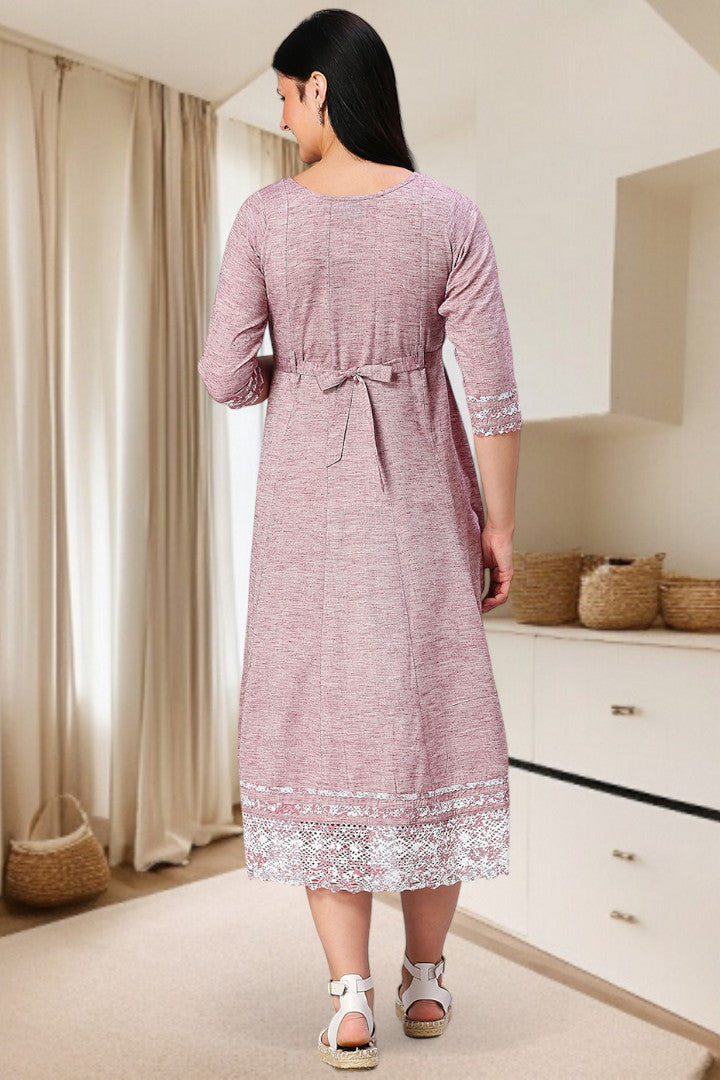 PolyCotton Anarkali Maternity Kurta – Designed for Pregnancy & Nursing
