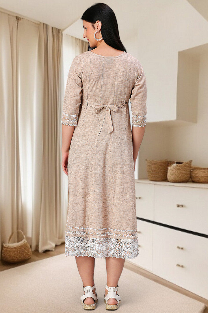 PolyCotton Anarkali Maternity Kurta – Designed for Pregnancy & Nursing