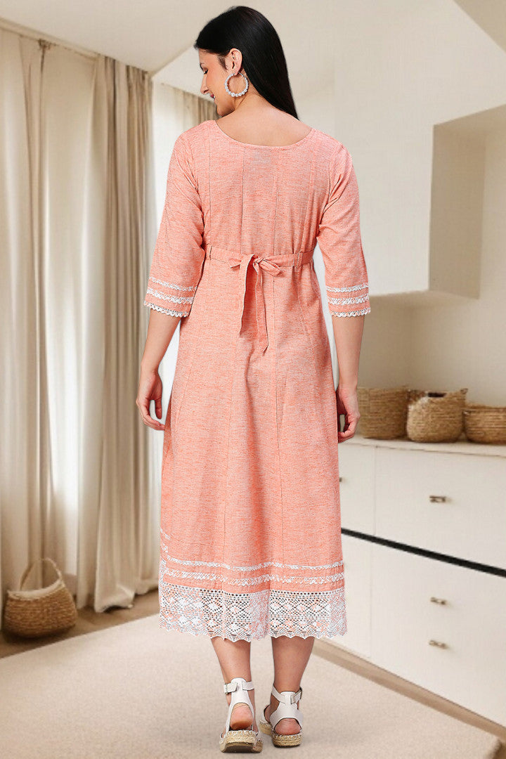 PolyCotton Anarkali Maternity Kurta – Designed for Pregnancy & Nursing