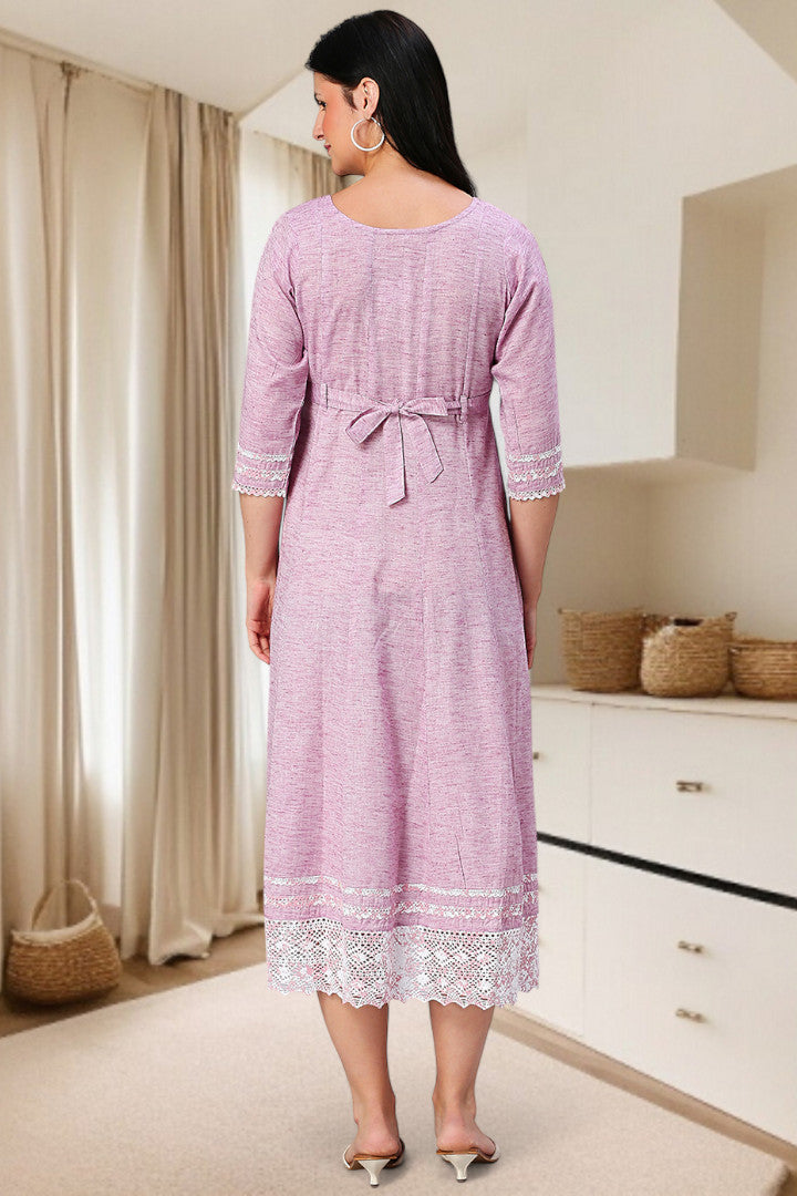 PolyCotton Anarkali Maternity Kurta – Designed for Pregnancy & Nursing