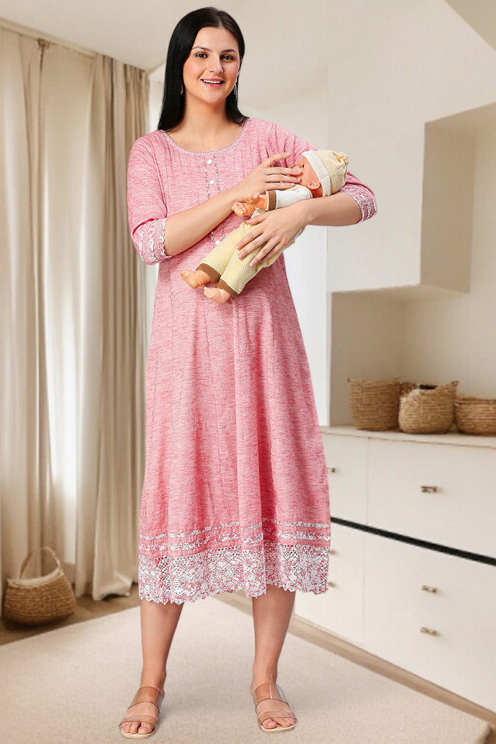 PolyCotton Anarkali Maternity Kurta – Designed for Pregnancy & Nursing