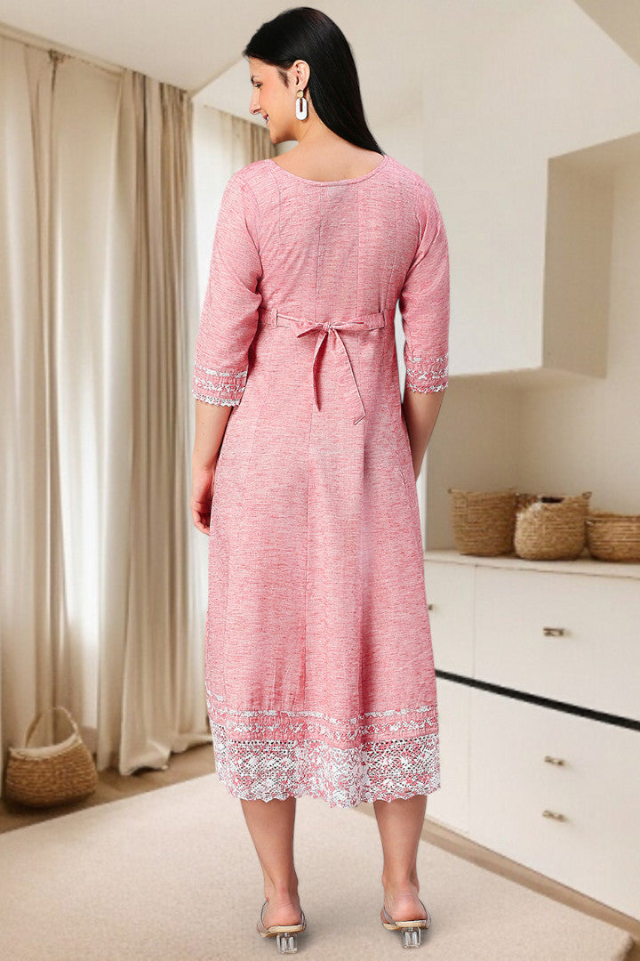 PolyCotton Anarkali Maternity Kurta – Designed for Pregnancy & Nursing