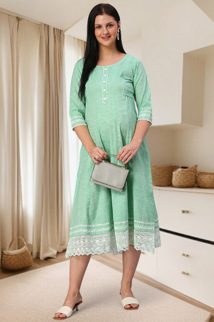 PolyCotton Anarkali Maternity Kurta – Designed for Pregnancy & Nursing