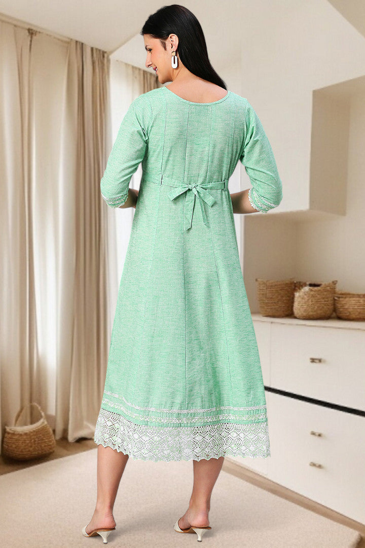 PolyCotton Anarkali Maternity Kurta – Designed for Pregnancy & Nursing