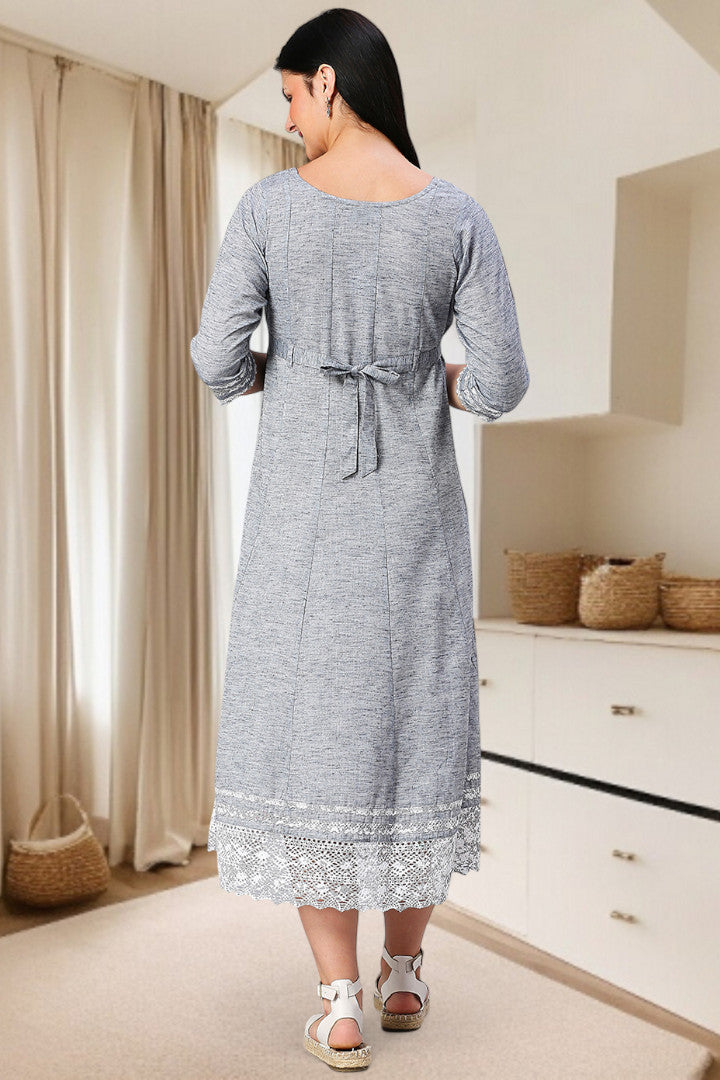 PolyCotton Anarkali Maternity Kurta – Designed for Pregnancy & Nursing